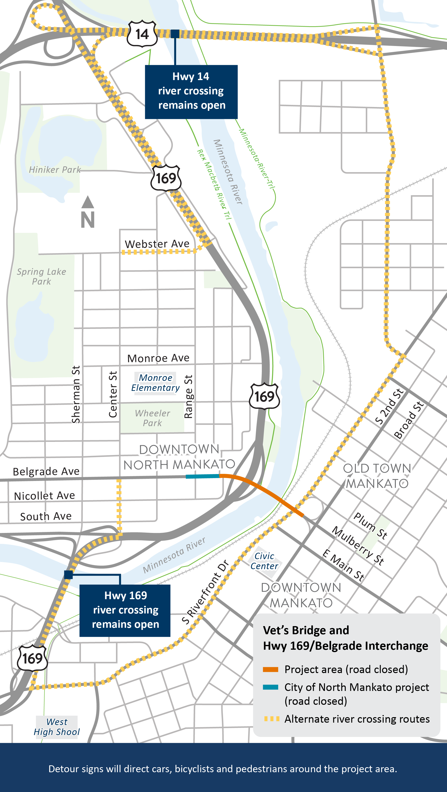 Highway 14/Highland Avenue Study area map