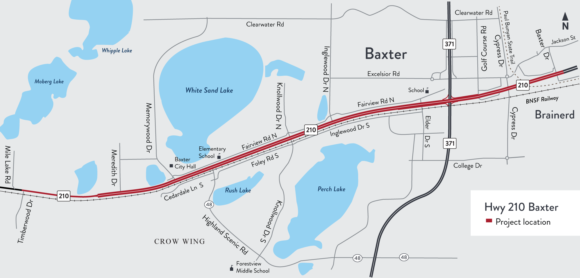 Hwy 210 Baxter project in 2025 MnDOT